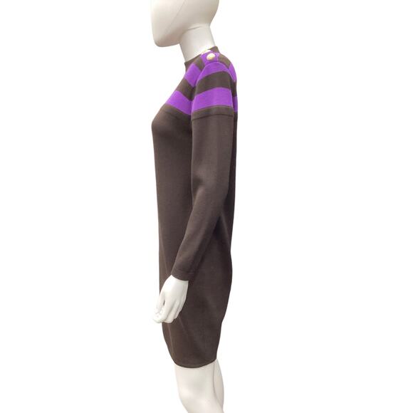 VTG St. John Sportswear Women’s Dress Size S 2 Tone Fine Knit Long Sleeve - Picture 3 of 6